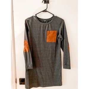 Dress with elbow patches